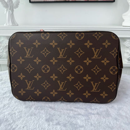 #042】Pre-owned Louis Vuitton Néonoé MM Monogram Canvas Rose Poudre Leather Bucket Bag