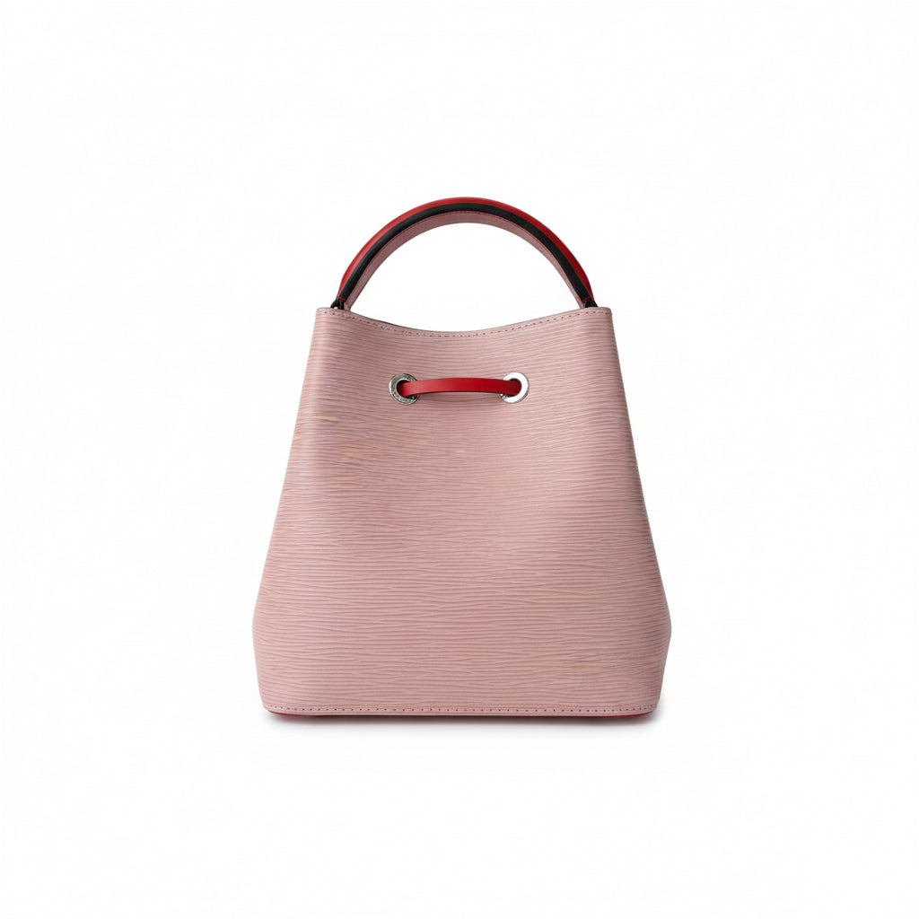 【#041】Pre-owned Louis Vuitton Noé BB Pink Epi Leather Bucket Bag with Red AccentsHZ2603060&&