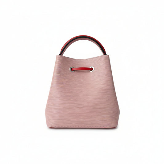 【#041】Pre-owned Louis Vuitton Noé BB Pink Epi Leather Bucket Bag with Red AccentsHZ2603060&&