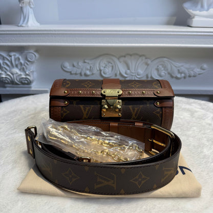 【#058】Pre-owned Louis Vuitton Papillon Trunk Monogram Canvas Cylindrical Crossbody BagHZ2601310&&