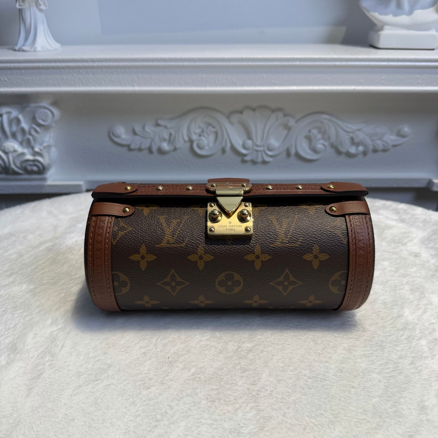 【#058】Pre-owned Louis Vuitton Papillon Trunk Monogram Canvas Cylindrical Crossbody BagHZ2601310&&