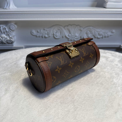 【#058】Pre-owned Louis Vuitton Papillon Trunk Monogram Canvas Cylindrical Crossbody BagHZ2601310&&