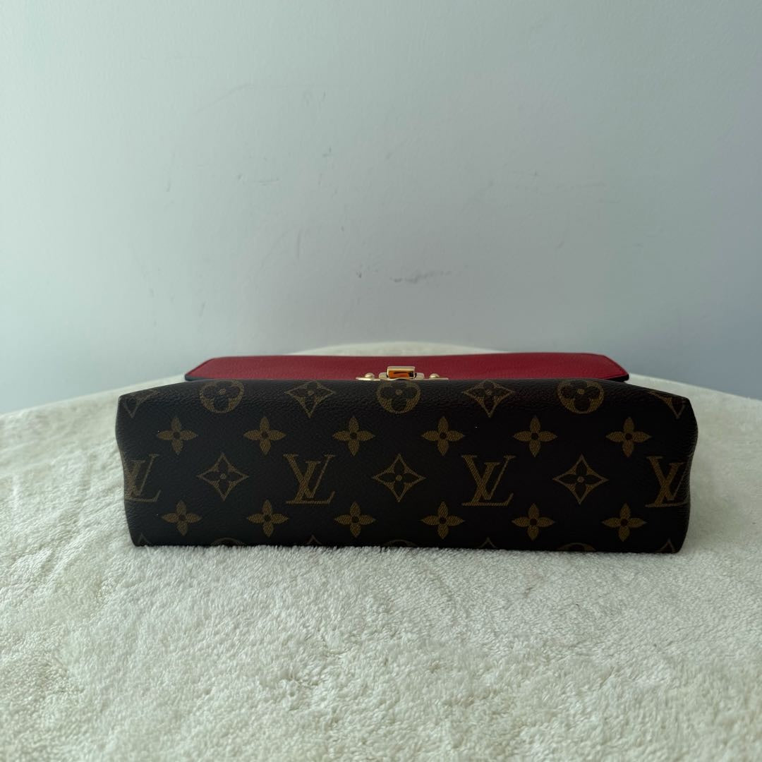 【#088】Pre-owned Louis Vuitton Saint Placide Monogram Canvas Red Leather Chain BagHZ2509290&&