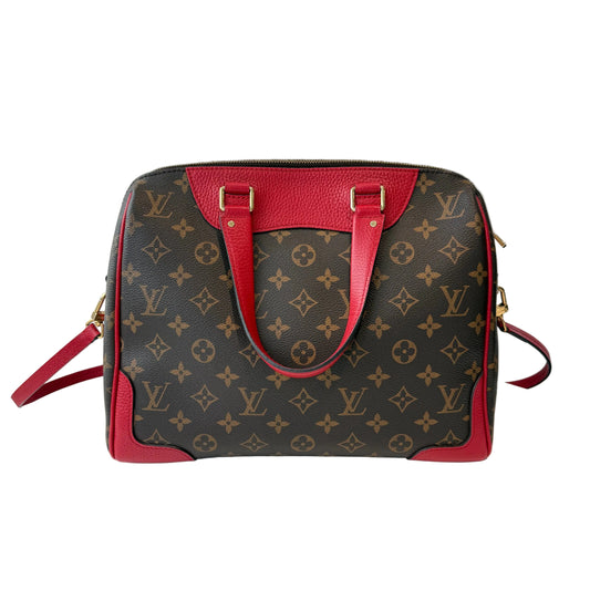 【#080】Pre-owned Louis Vuitton Retiro PM Monogram Canvas Red Leather Bag