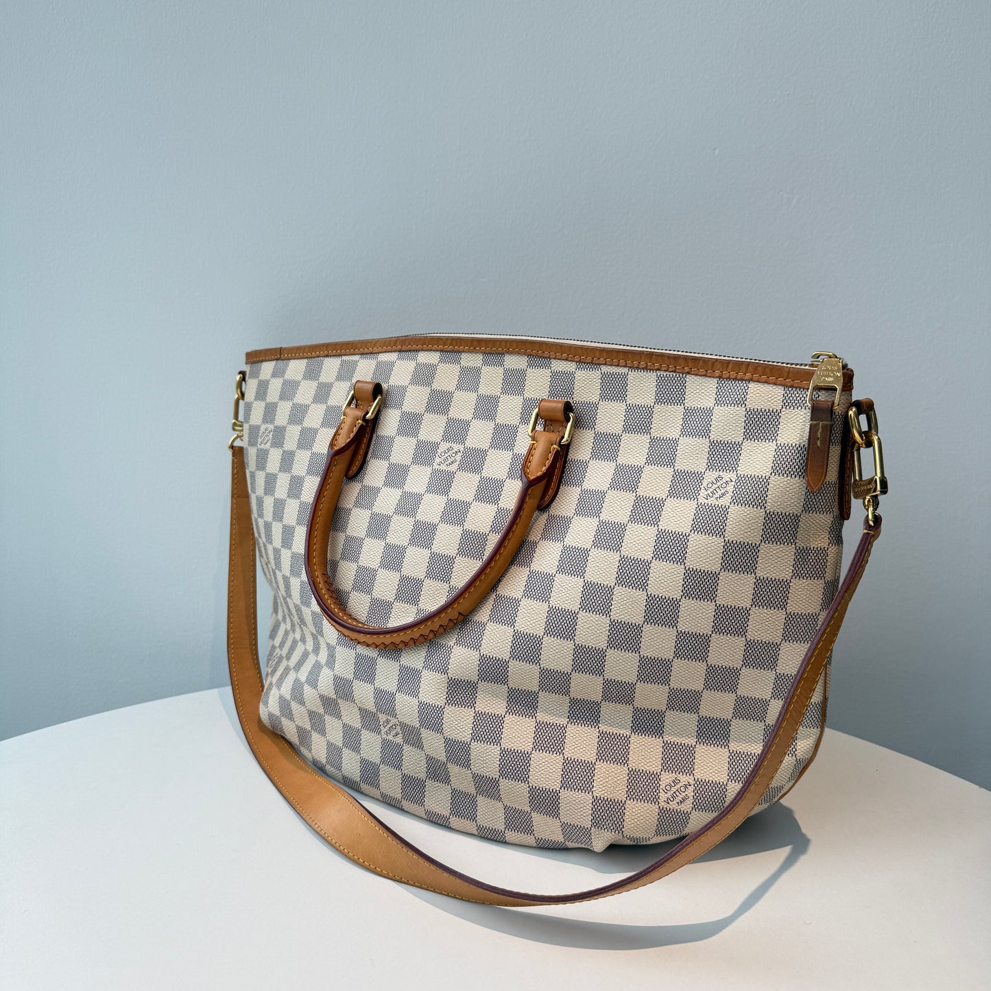【#079】Pre-owned Louis Vuitton Saleya MM Damier Azur Canvas Tote BagHZ2510220&&