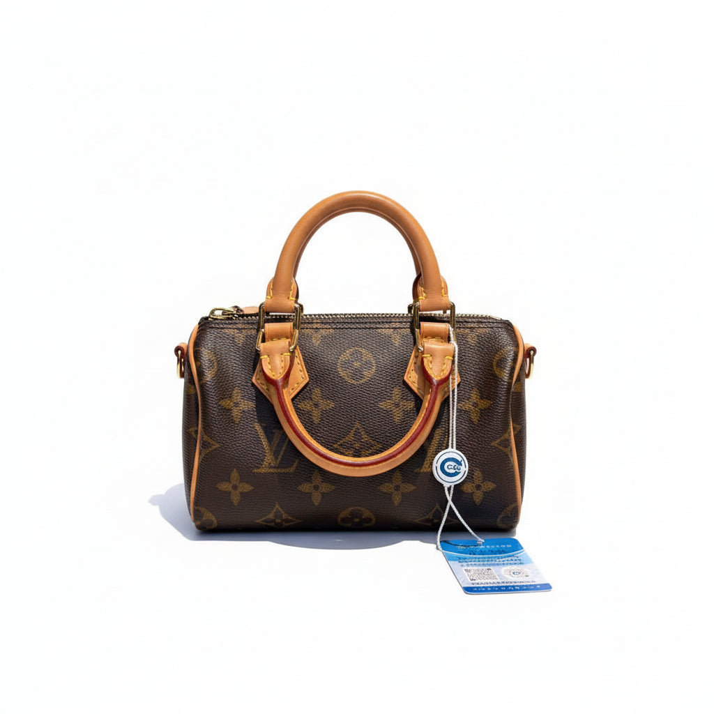 【#090】Pre-owned Louis Vuitton Nano Speedy Monogram Canvas BagHZ2509290&&