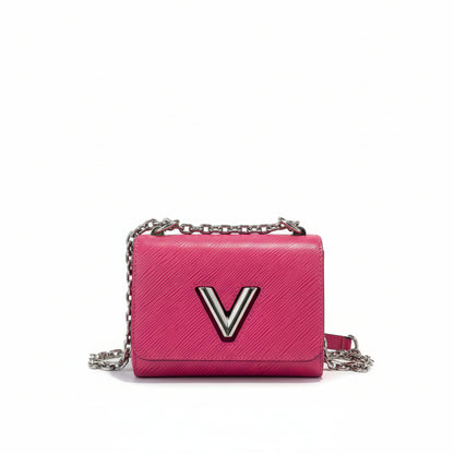 【#055】Pre-owned Louis Vuitton Essential V Mini Hot Pink Epi Leather Chain Crossbody BagHZ2602070&&