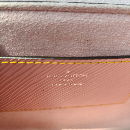 【#293】Pre-owned Louis Vuitton Twist Mini Box Bag Epi Leather in Rose Pink with Yellow-White Braided Trim & Silver-Tone Hardware