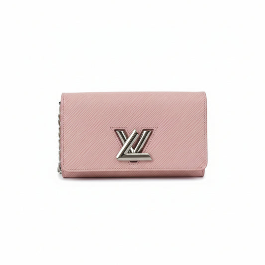 【#039】Pre-owned Louis Vuitton Twist Wallet On Chain Pink Epi Leather Crossbody BagHZ2603060&&