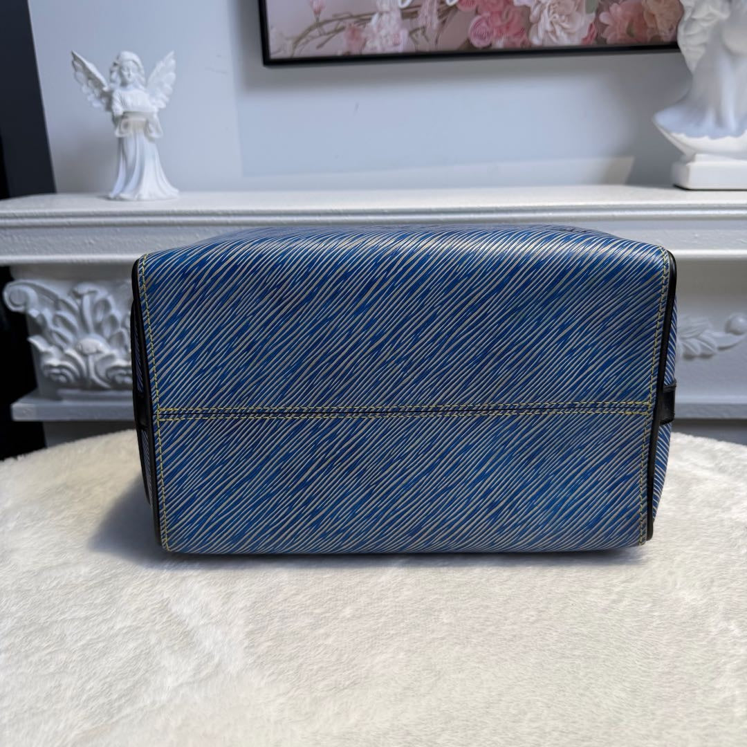 【#061】Pre-owned Louis Vuitton Speedy 30 Blue Epi Leather Denim Effect Top Handle BagHZ2601310&&