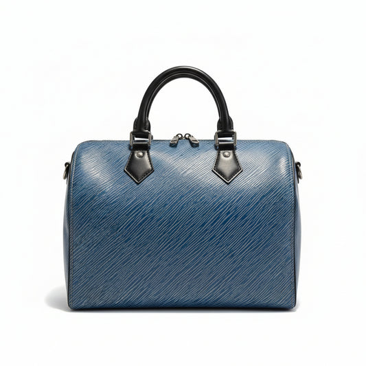 【#061】Pre-owned Louis Vuitton Speedy 30 Blue Epi Leather Denim Effect Top Handle BagHZ2601310&&