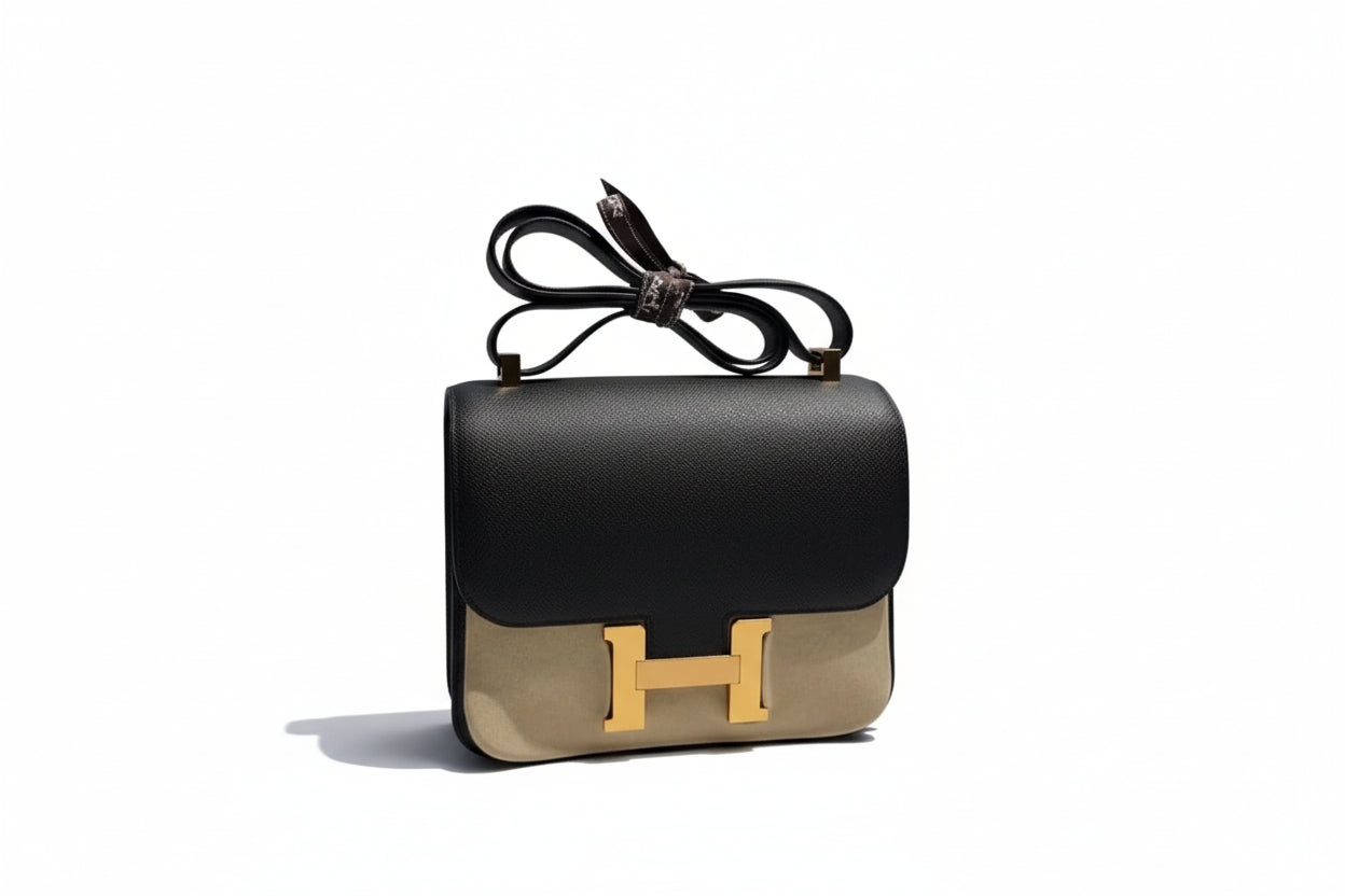 【#014】Pre-owned Hermès Constance 24 Black Epsom Leather C Stamp Handbag HZ260202018