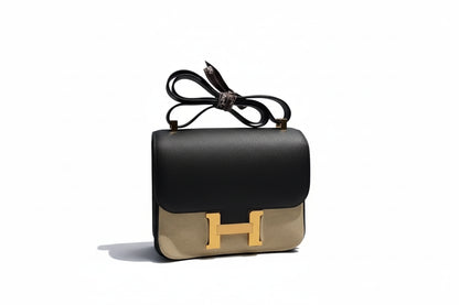 【#014】Pre-owned Hermès Constance 24 Black Epsom Leather C Stamp Handbag HZ260202018