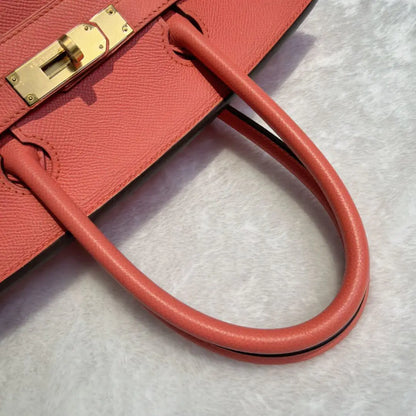 【#015】Pre-owned Hermès Birkin 30 Crevette Epsom Leather R stamp Handbag HZ260209014