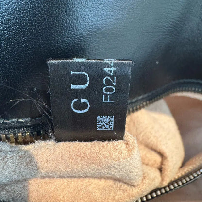 【#179】Pre-owned Gucci GG Marmont 31 Bag Black Matelassé Leather