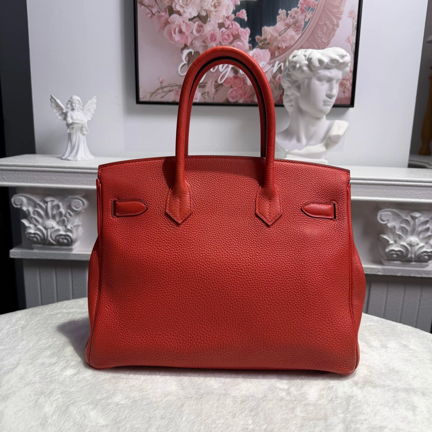 【#013】Pre-owned Hermès Birkin 30 Red(2R) Togo Leather R stamp Handbag HZ260202014