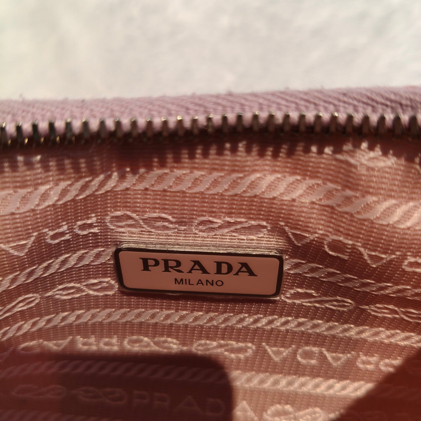 【#167】Pre-owned PRADA  Three-in-One Mini Pink Logo Print Nylon Hobo HZ260119&&