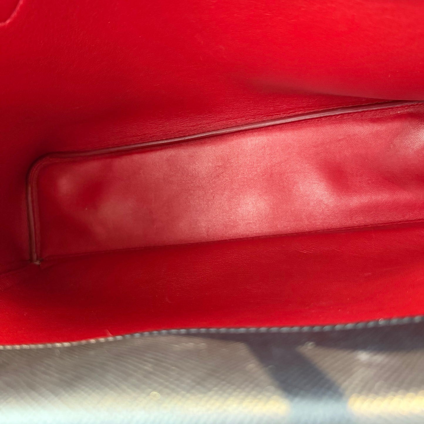 【#275】Pre-owned Prada Large Open Tote Bag Saffiano Leather in Black with Contrast Red Lining