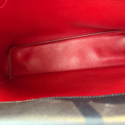 【#275】Pre-owned Prada Large Open Tote Bag Saffiano Leather in Black with Contrast Red Lining