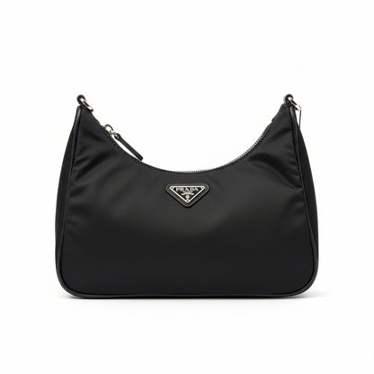 【#163】Pre-owned PRADA Re-Edition Mini Black Nylon and Calfskin Crossbody Bag HZ260304&&