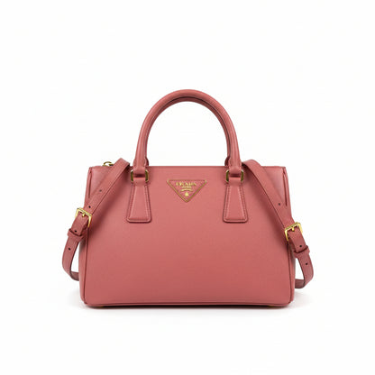 【#161】Pre-owned PRADA Galleria Small Pink Saffiano Leather Handbag HZ260306&&