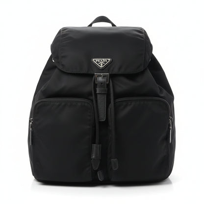 【#170】Pre-owned PRADA Vela Small Black Nylon Backpack HZ251203&&