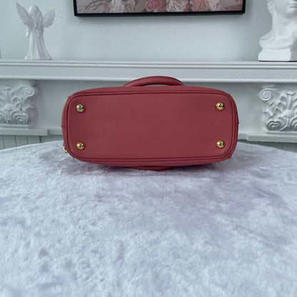 【#161】Pre-owned PRADA Galleria Small Pink Saffiano Leather Handbag HZ260306&&