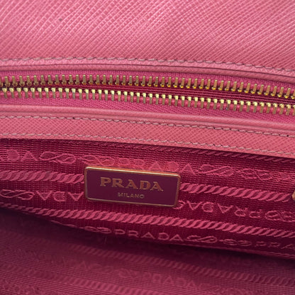 【#161】Pre-owned PRADA Galleria Small Pink Saffiano Leather Handbag HZ260306&&