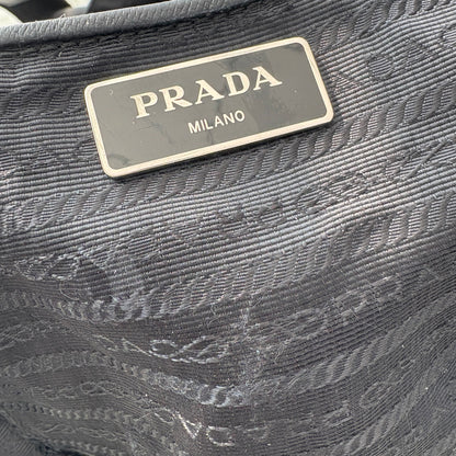 【#170】Pre-owned PRADA Vela Small Black Nylon Backpack HZ251203&&