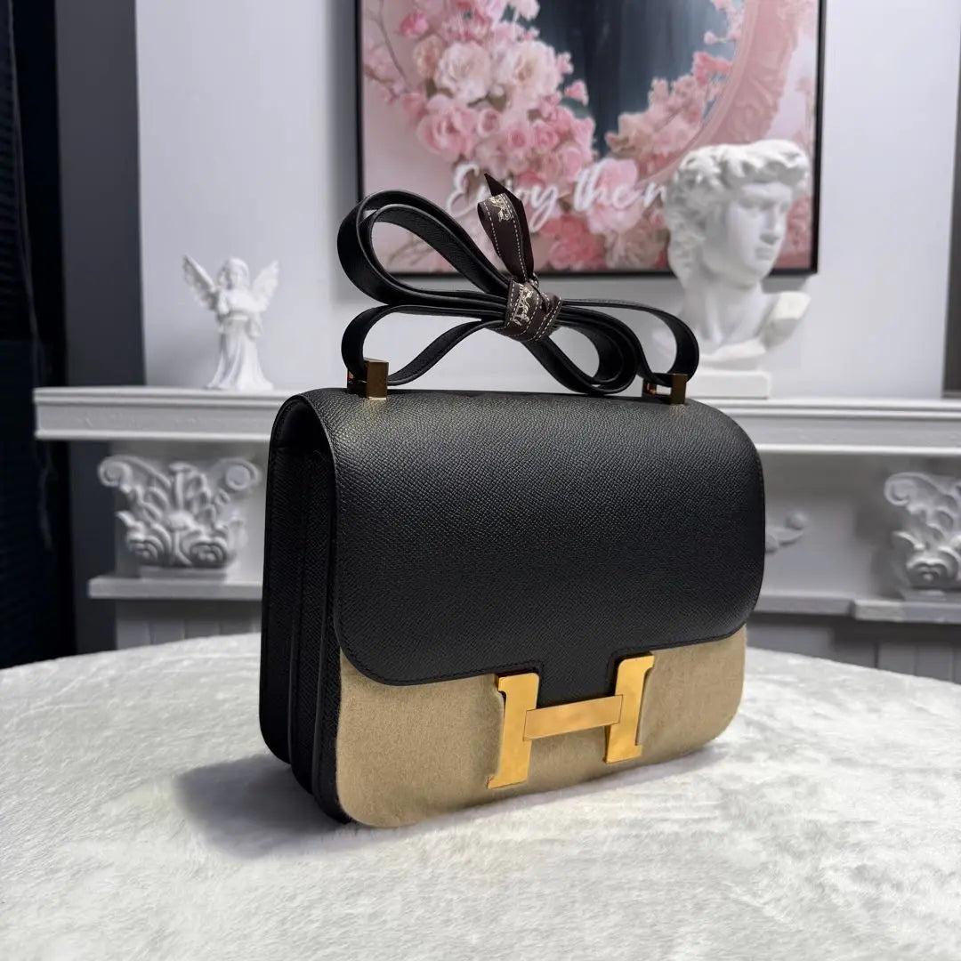 【#014】Pre-owned Hermès Constance 24 Black Epsom Leather C Stamp Handbag HZ260202018