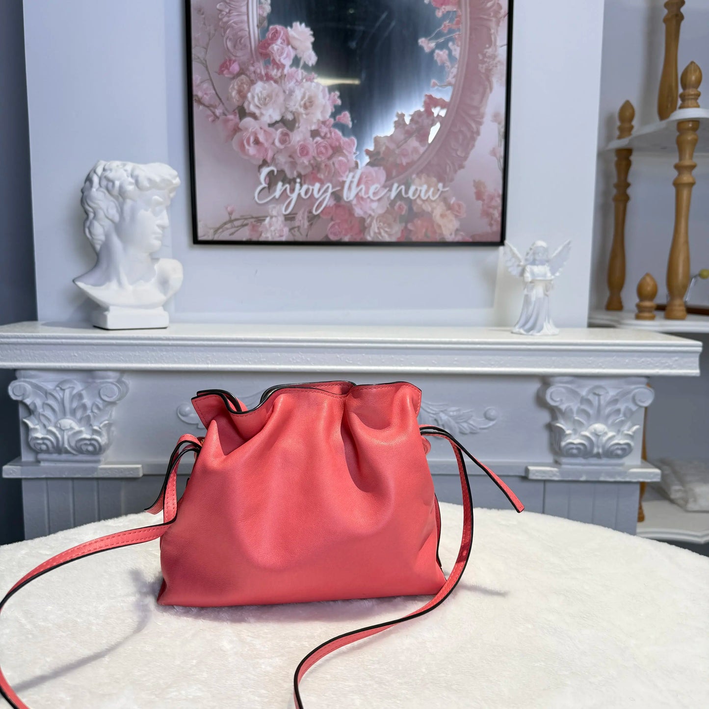 【#105】Pre-owned Loewe Flamenco Small Pink Calfskin Handbag HZ251225020
