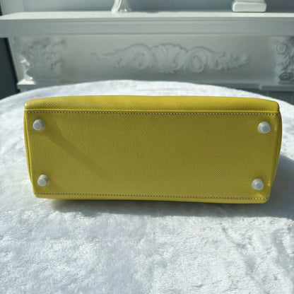 【#017】Pre-owned Hermès Kelly 28 Lime Epsom Leather Handbag HZ260211011