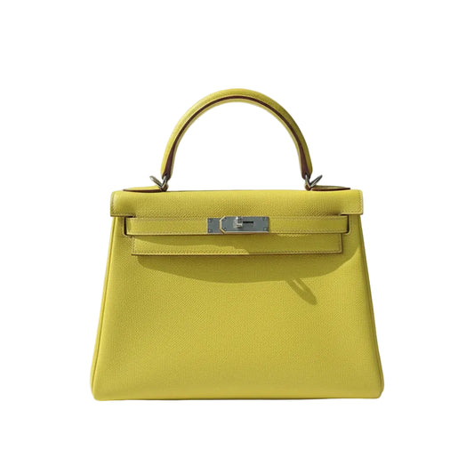 【#017】Pre-owned Hermès Kelly 28 Lime Epsom Leather Handbag HZ260211011