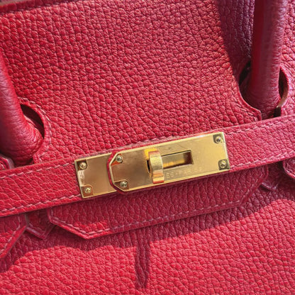 【#206】Pre-owned Hermès Birkin 35 Bag Rouge Garance Togo Leather HZ260110011
