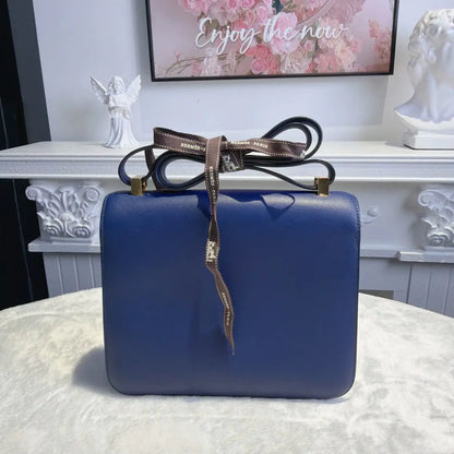 【#011】Pre-owned Hermès Constance 24 Deep Blue Epsom Leather X Stamp Handbag HZ260110016