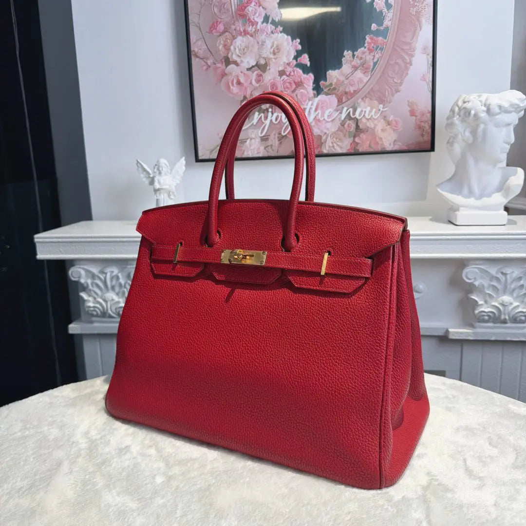 【#206】Pre-owned Hermès Birkin 35 Bag Rouge Garance Togo Leather HZ260110011