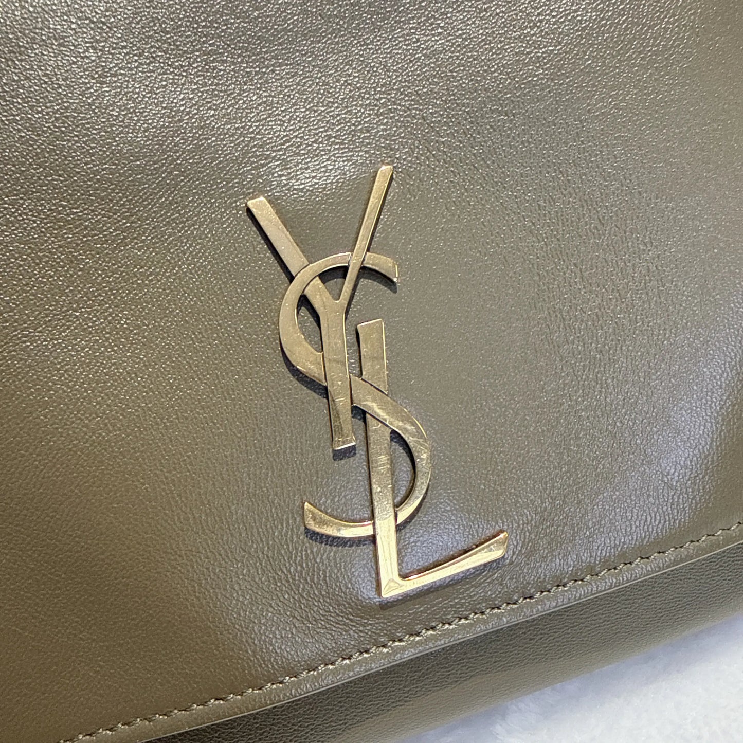 【#123】Pre-owned YSL Reversible Kate Medium Green Calfskin Crossbody Bag HZ2512250&&