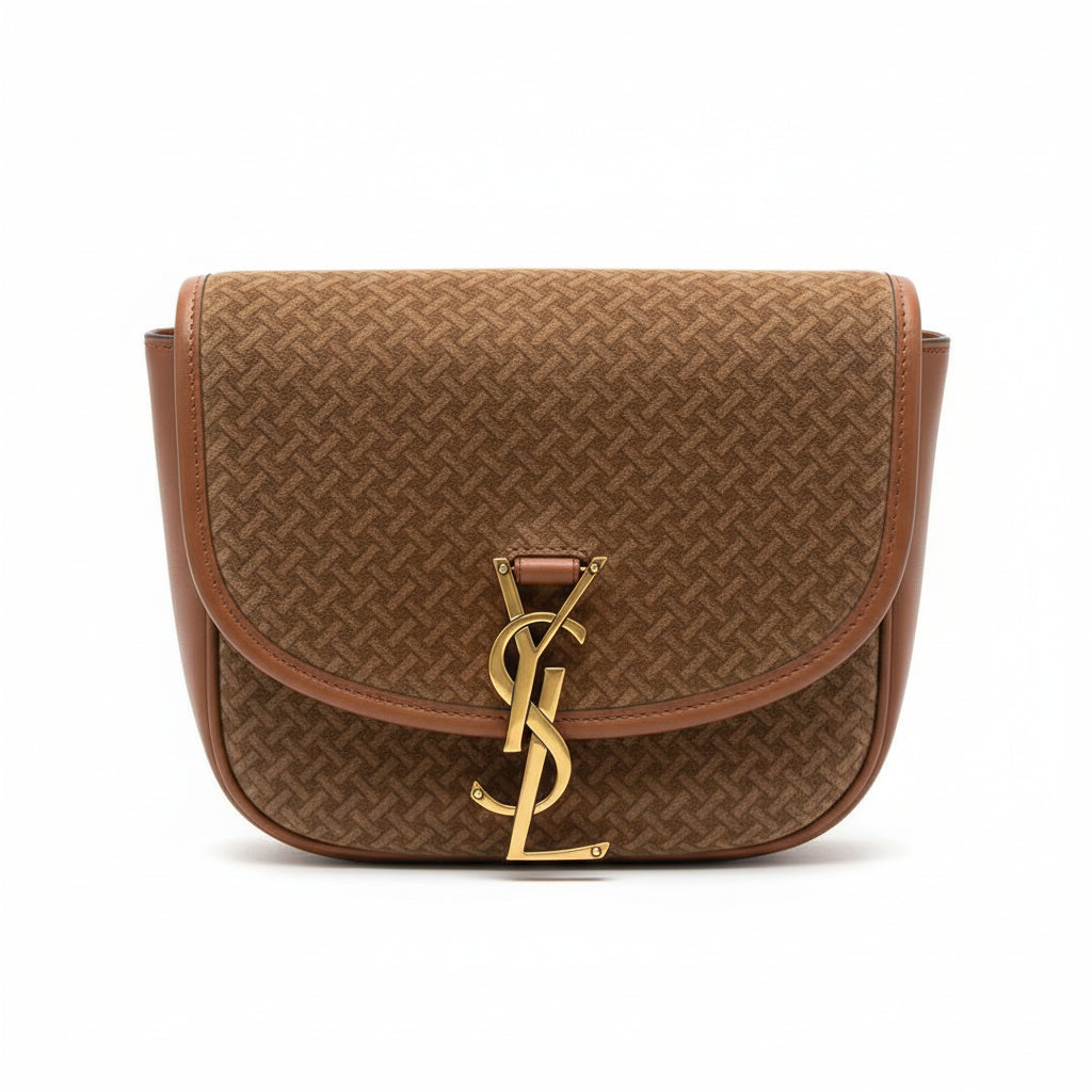 【#120】Pre-owned YSL KAIA Small Yellow Calfskin Crossbody Bag HZ2512030&&
