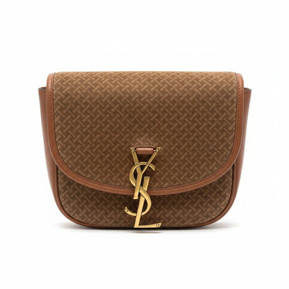 【#120】Pre-owned YSL KAIA Small Yellow Calfskin Crossbody Bag HZ2512030&&