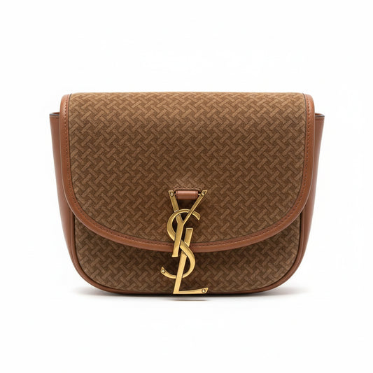 【#120】Pre-owned YSL KAIA Small Yellow Calfskin Crossbody Bag HZ2512030&&