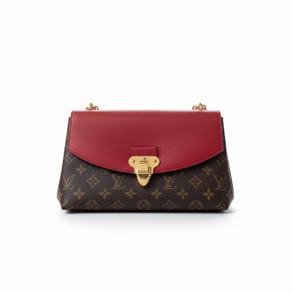 【#098】Pre-owned Louis Vuitton Saint Placide Monogram Canvas Red Leather Chain BagHZ2505010&&